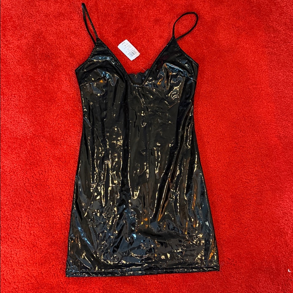 Windsor Glossy Black Dress